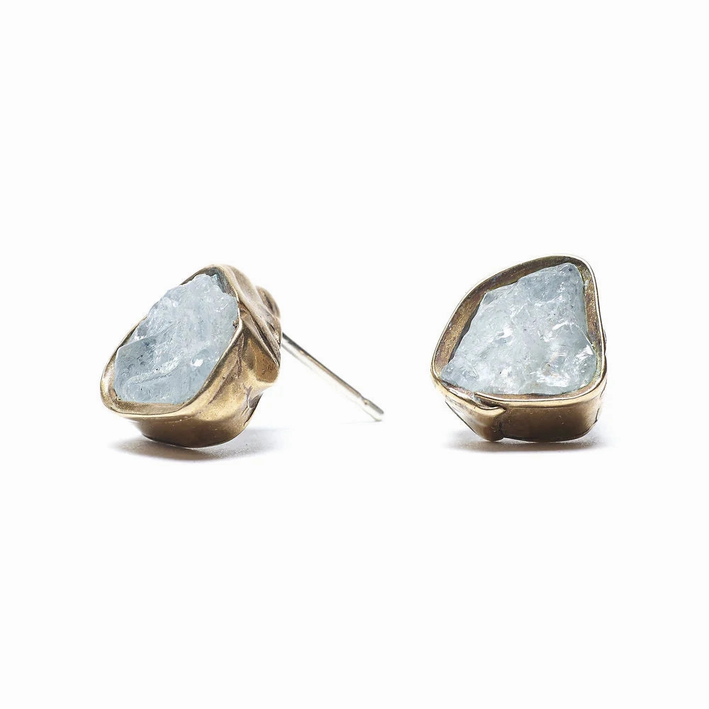 Solo Immersion Studs - Aquamarine   Brass Soft Style Color Accent