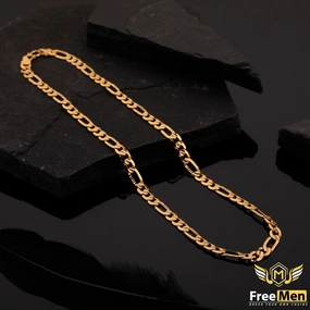 Fashion Finish Gold Plated Sachin Chain for Men FMA006