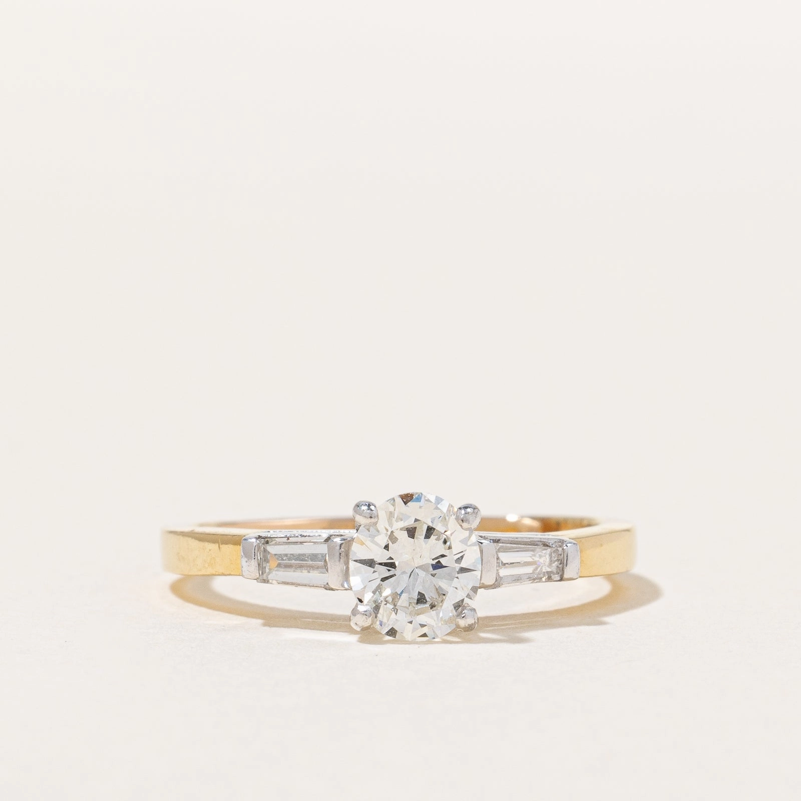 Vintage Colourless Diamond Engagement Ring | 0.66ctw | SZ 4.25 | Sophisticated Glam