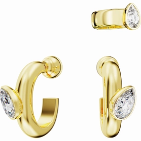 Day Look Swarovski Dextera Hoop Earrings With Ear Cuff, Set, Gold