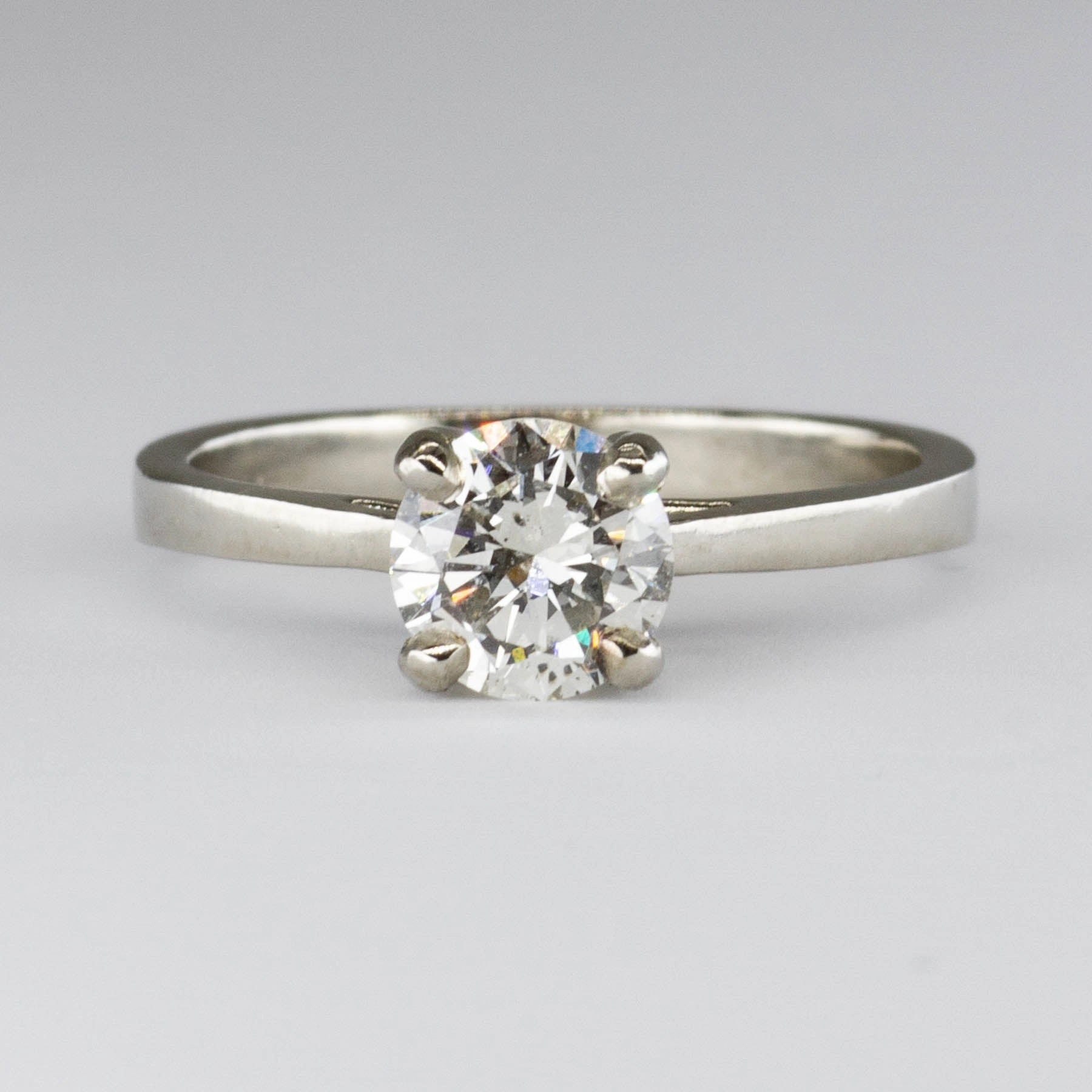 '100 Ways' GIA Certified Diamond Solitaire 18K White Gold Ring | 0.83 ctw SI1 J | SZ 5.5 Airy Light