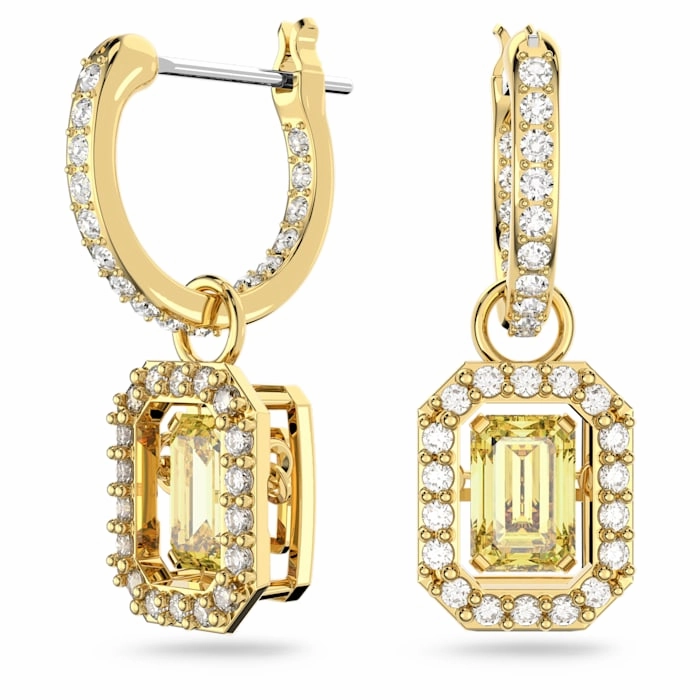 Swarovski Millenia drop earrings, Yellow Luxury feature