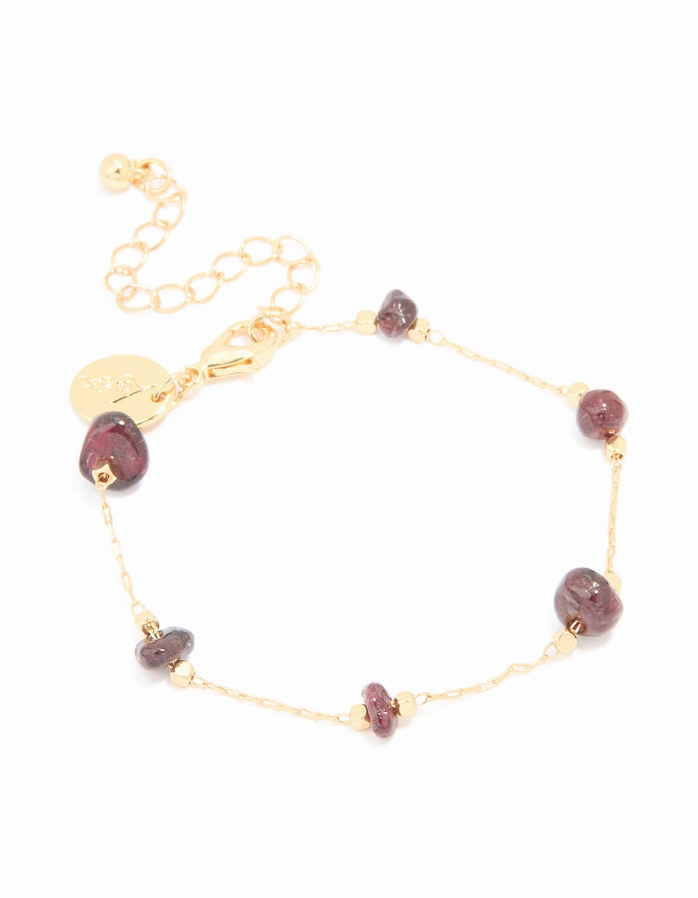 Gold Plated Multicoloured Medium Semi Precious Stone Chip Bracelet Opulent Glow