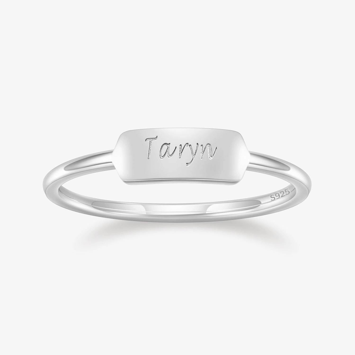 Refined Harmony Unique Design Engravable Letter Ring For Gift
