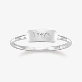 Refined Harmony Unique Design Engravable Letter Ring For Gift