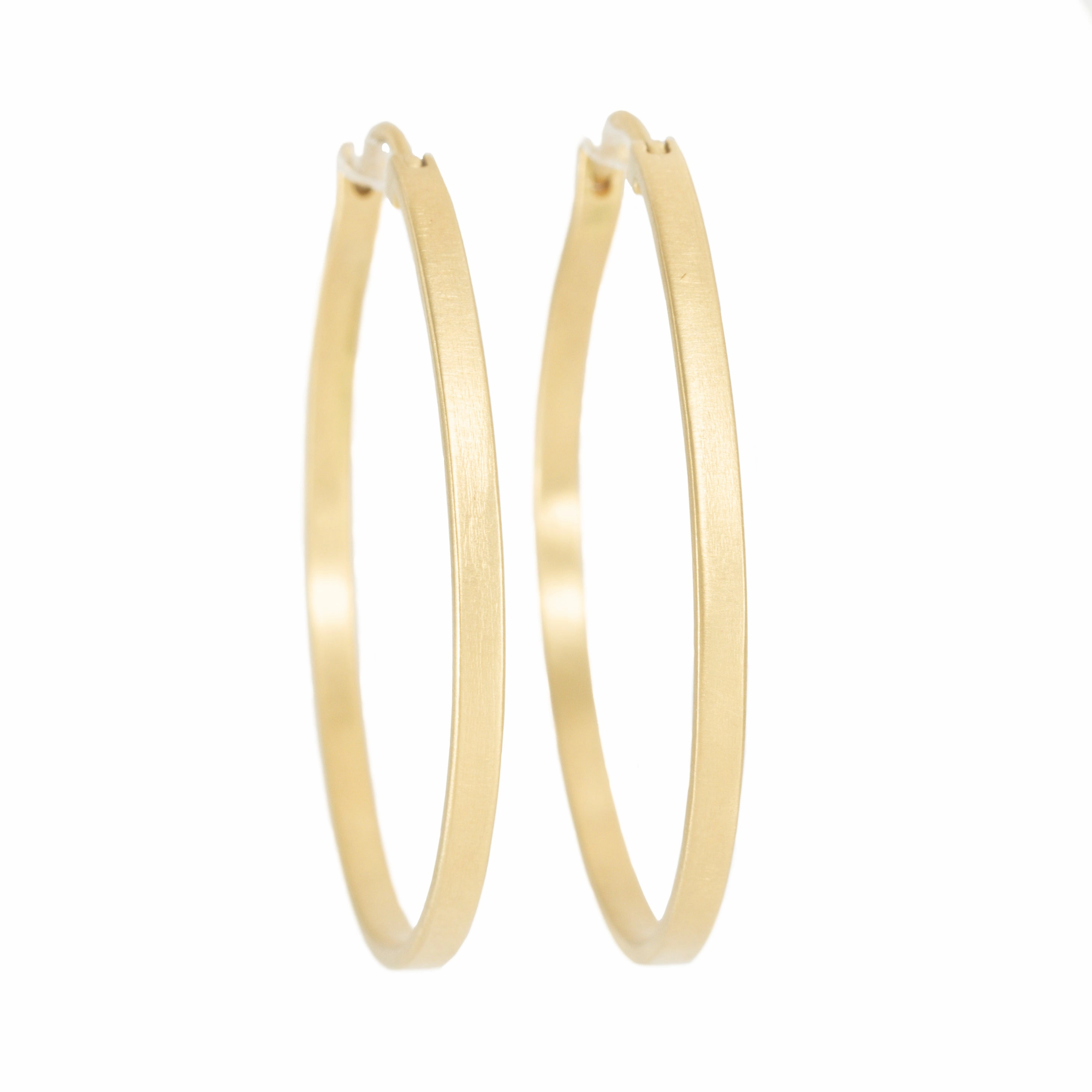 Fresh Pair Fav Gold Hoops - 18ky Gold   VS Diamonds