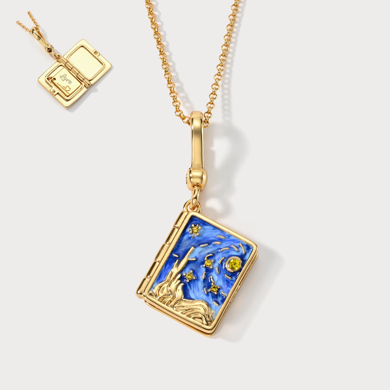 Bold Statement Signature Gift Starry Night Locket Necklace