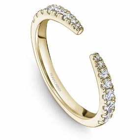 Noam Carver Open Diamond Wedding Band in Yellow Gold Stylish Decoration