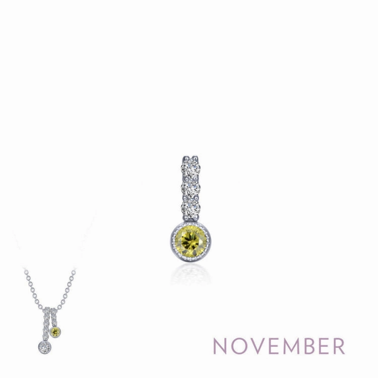 Shining Feature November Birthstone Love Pendant