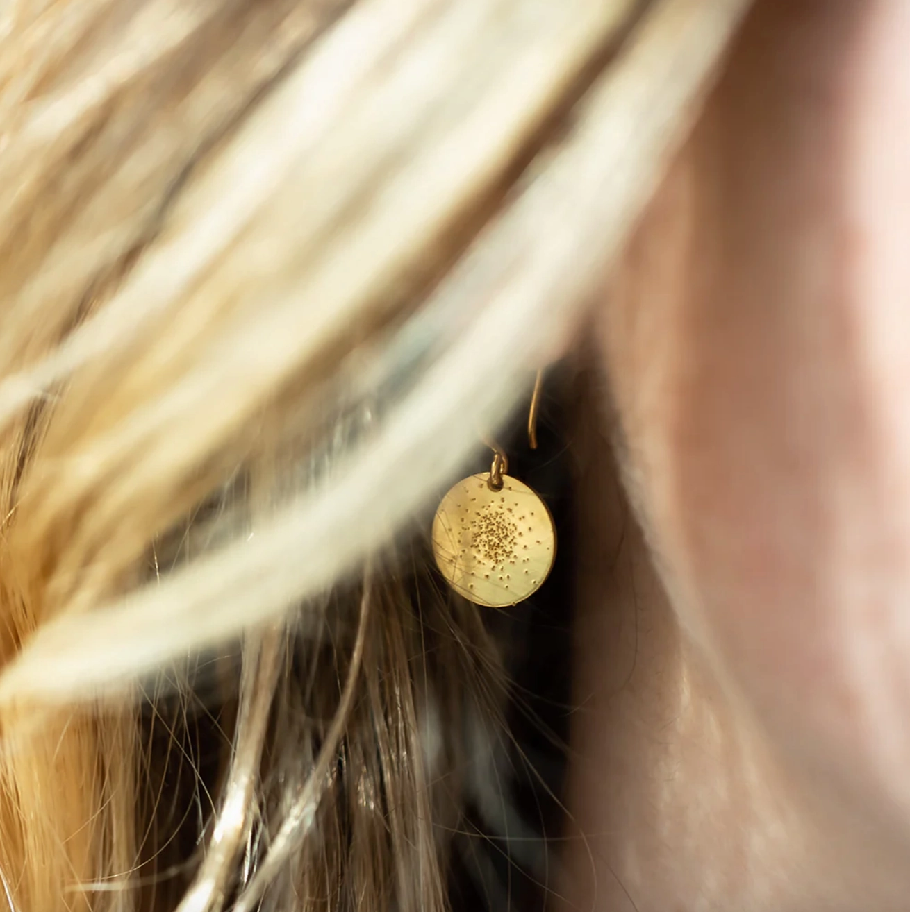 Diamond Dusted Coin Earrings Moonlight Mood