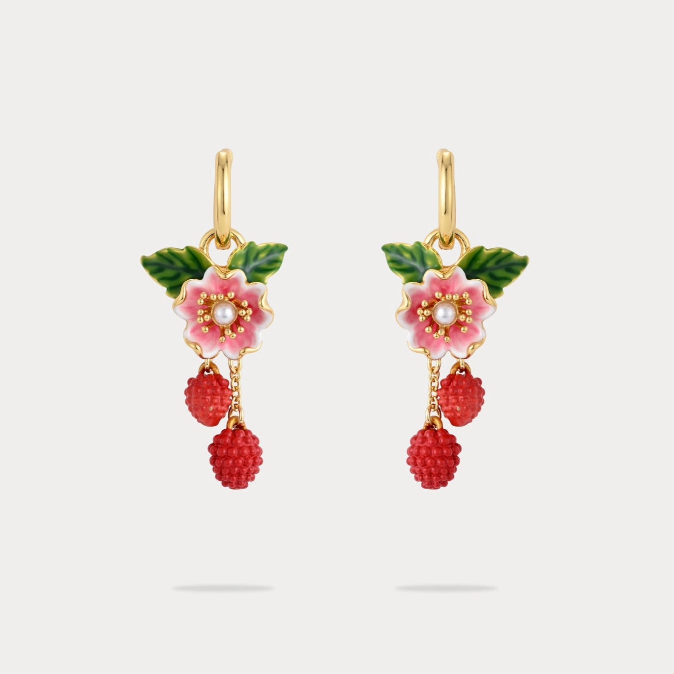 Corporate Item Raspberry Flower Earrings