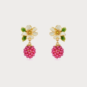 Raspberry Stud Earrings Elegant Selection