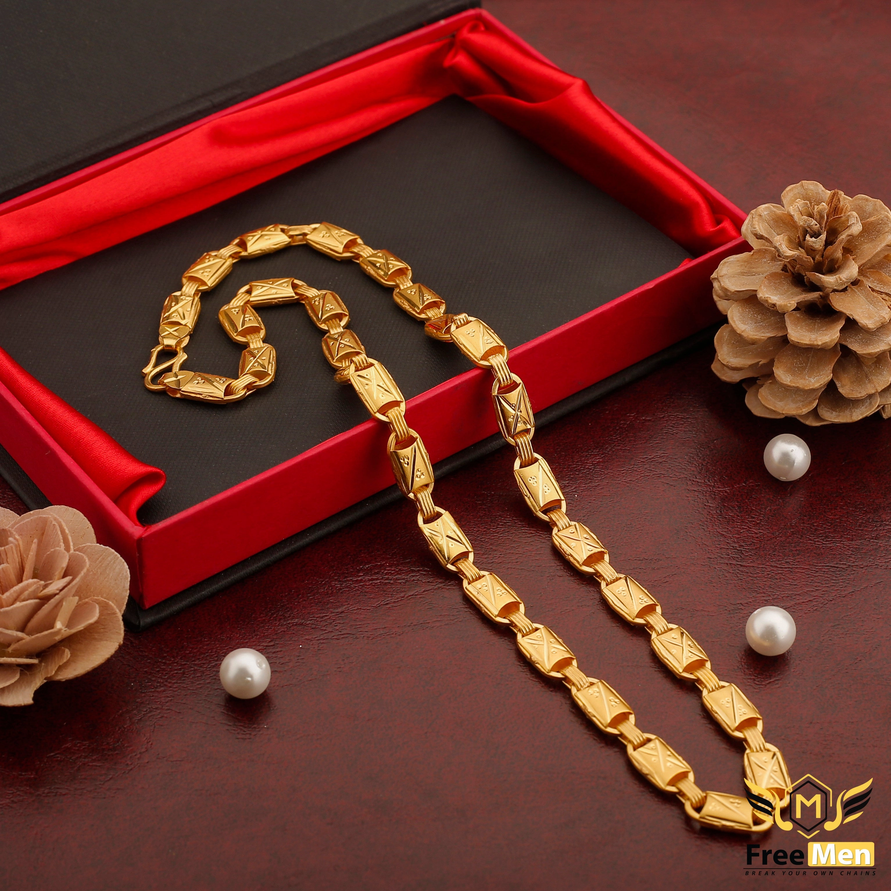 Autumn Glow Graceful Mood Freemen Gold Plated NAVABI CHAIN-FM011