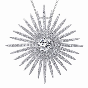 Sunburst Pendant Necklace Formal Night