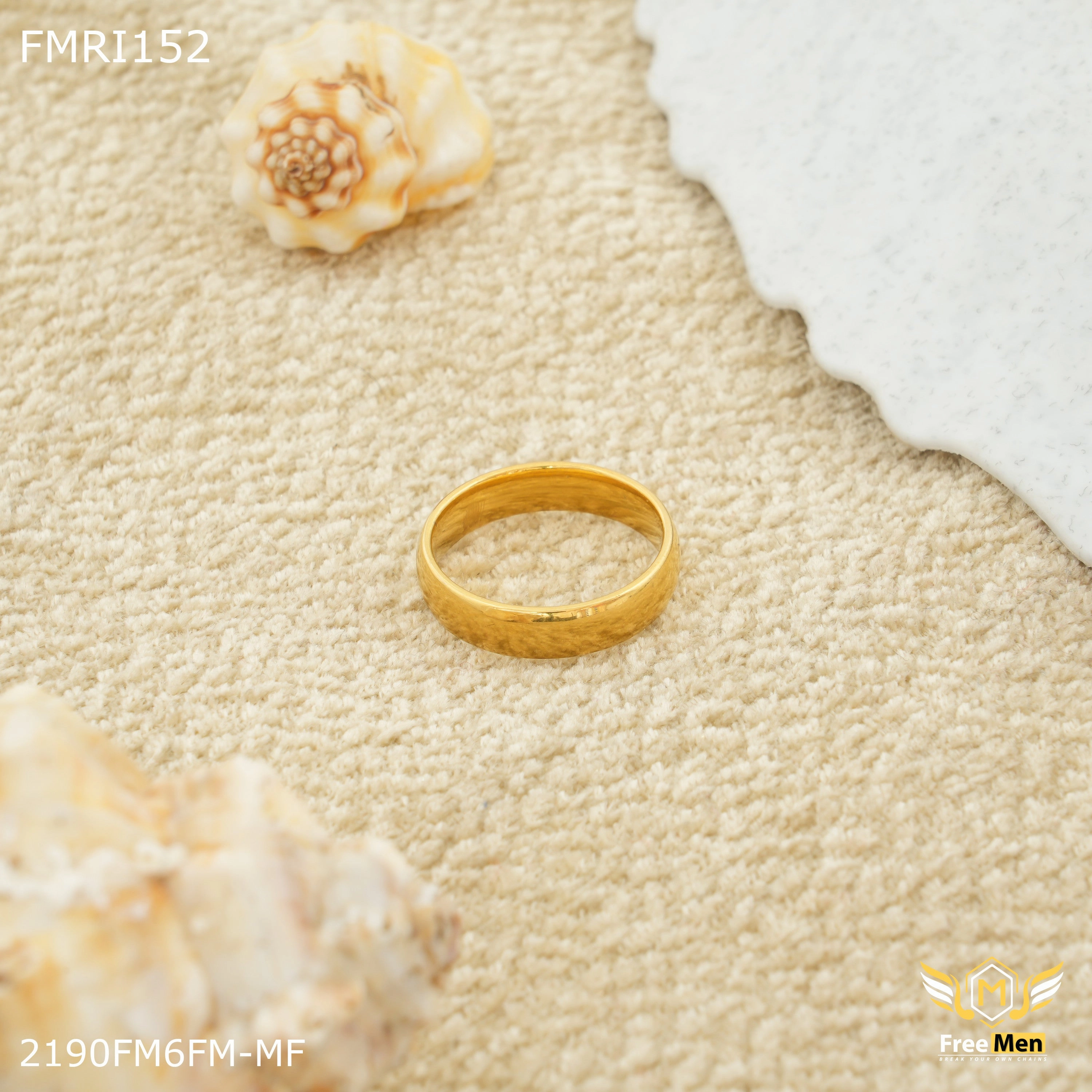 Minimalist Edge Freemen Classice Plane ring for men - FMRI152