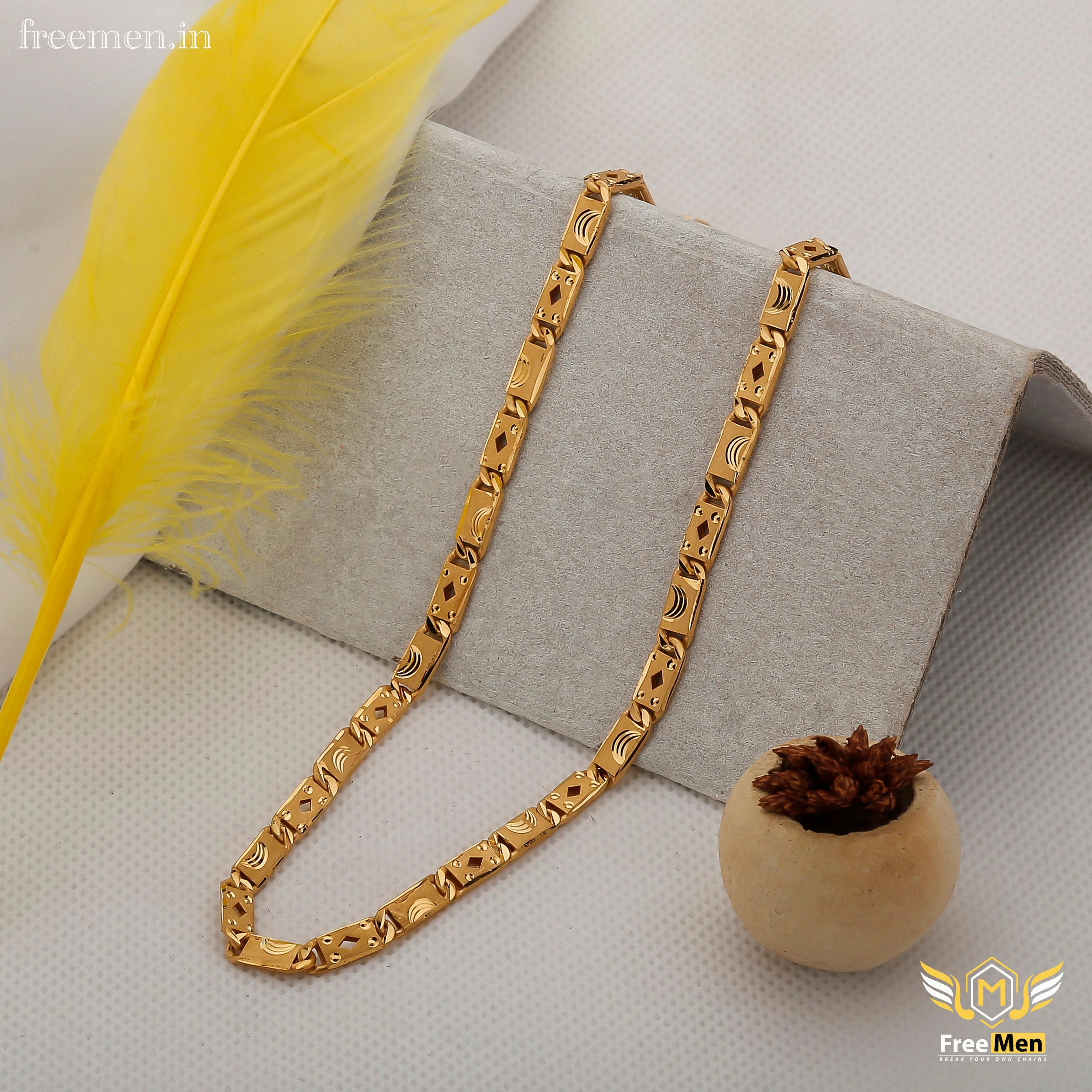 Freemen Chhokdi Biscuit One By One  Chain for Men - FM066 Soft Glam Luxe Pick