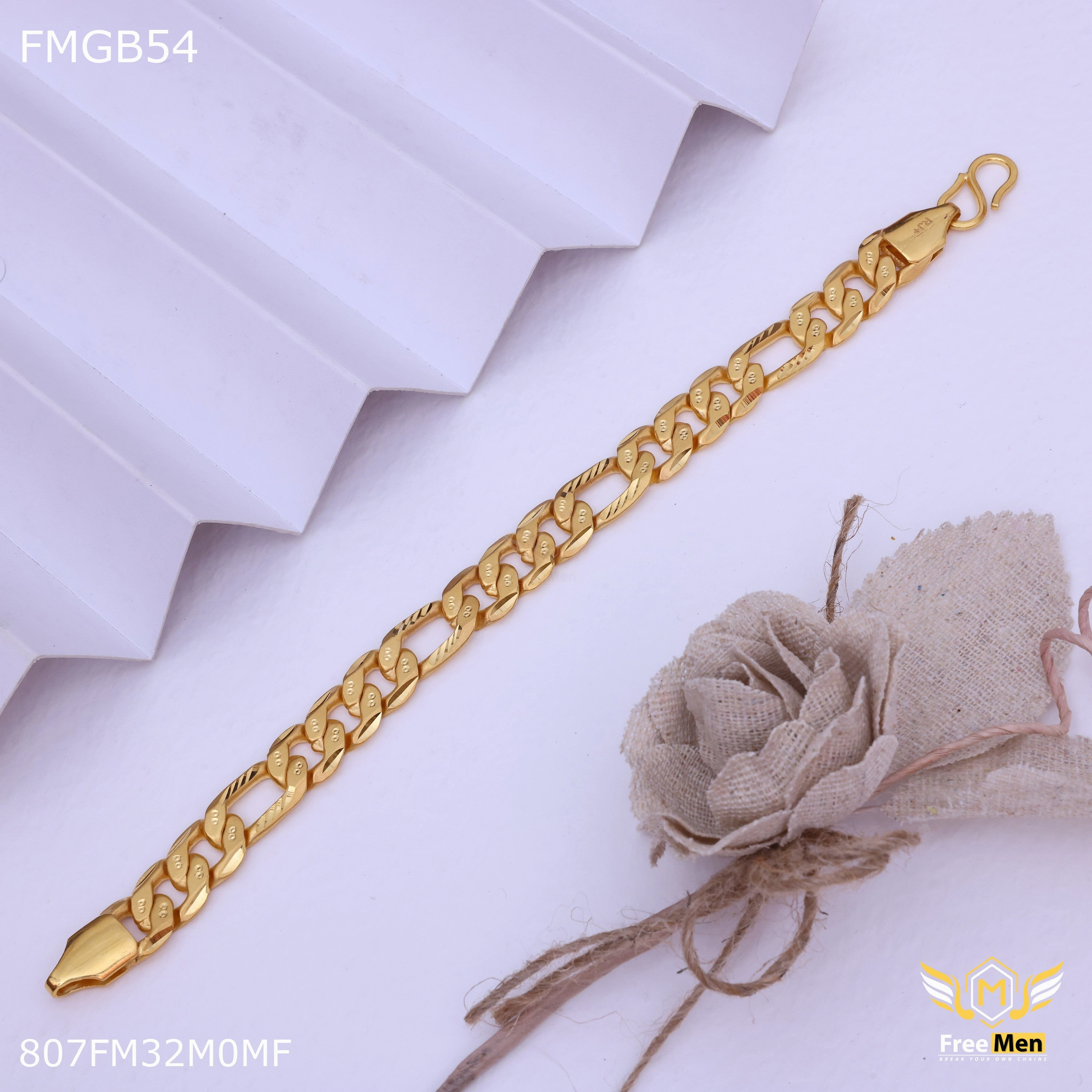 Glamourous Piece Freemen cuban link Bracelet for Man - FMGB54