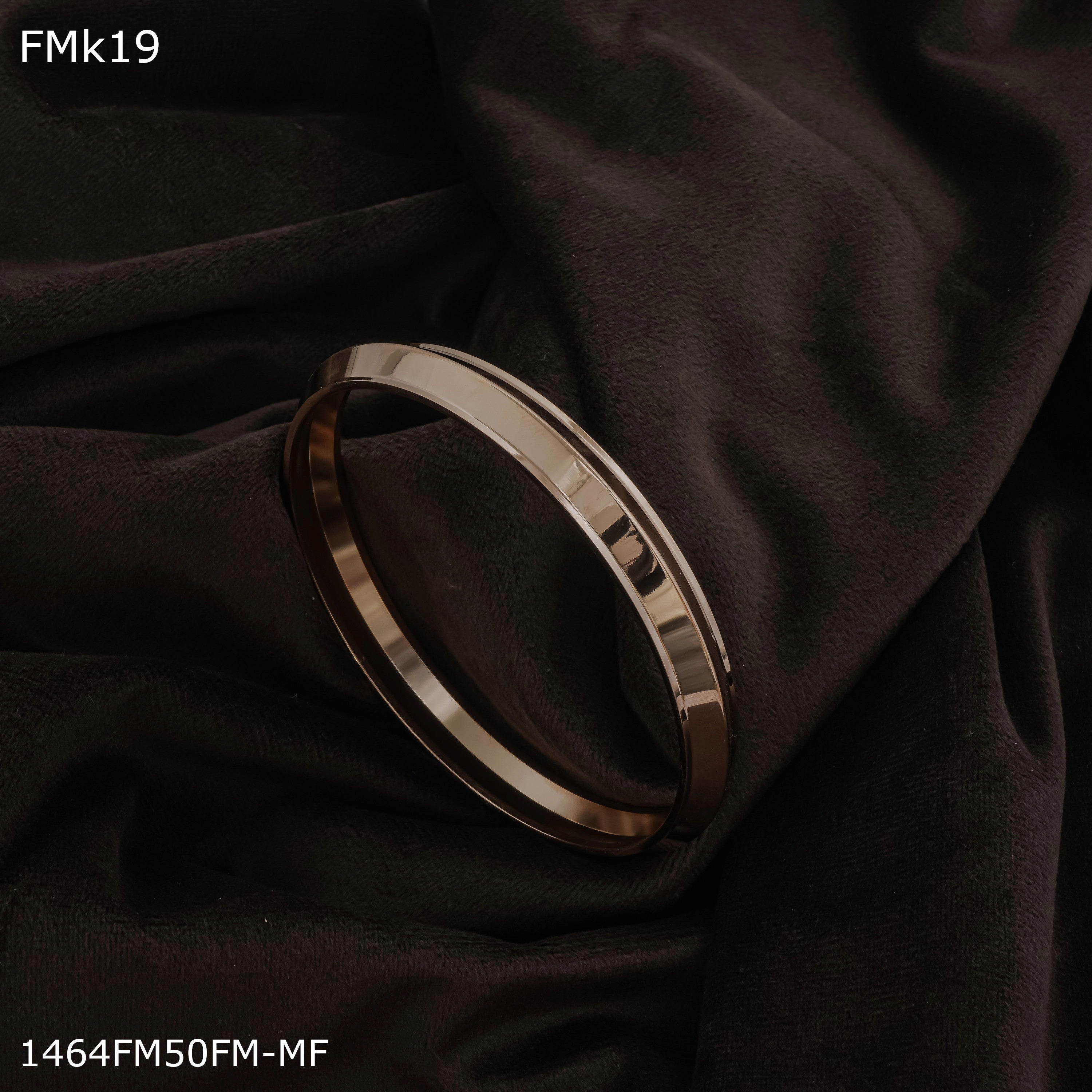 FreeMen Rose gold kada for Men FMK19 Shimmer Effect Seasonal Shine