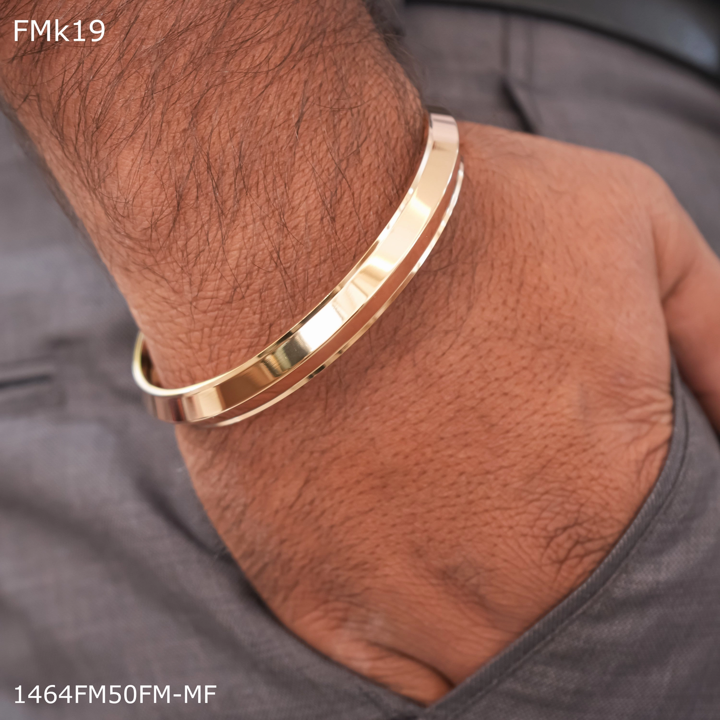 FreeMen Rose gold kada for Men FMK19 Timeless Shine