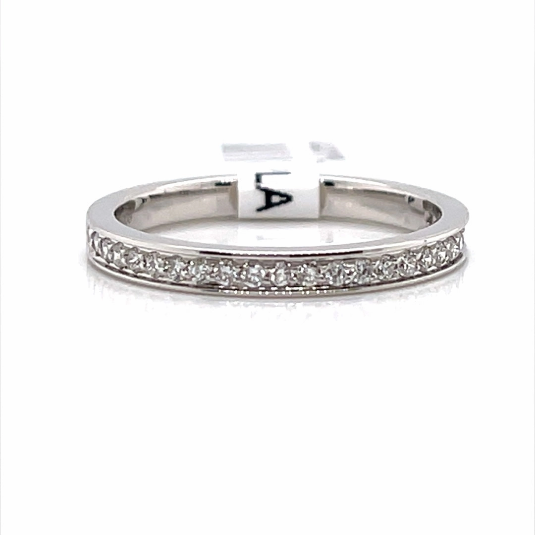 Contemporary Design Unique Bauble Bremer Jewelry Channel Set Diamond Wedding Ring in Platinum (0.23ctw)