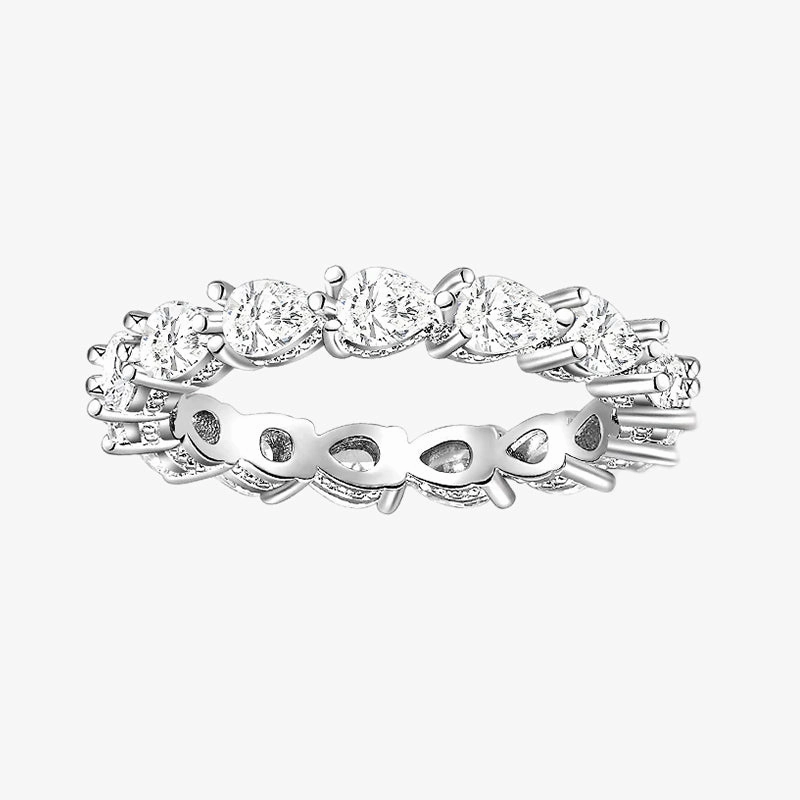 Refined Expression 925 Sterling Silver Cubic Zirconia Stackable Ring