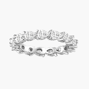 925 Sterling Silver Cubic Zirconia Stackable Ring No Brand