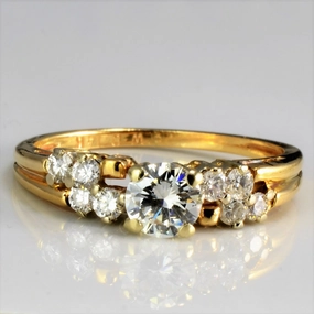Sophisticated Gifts Round Brilliant Diamond Cluster Ring | 0.50ctw | SZ 5