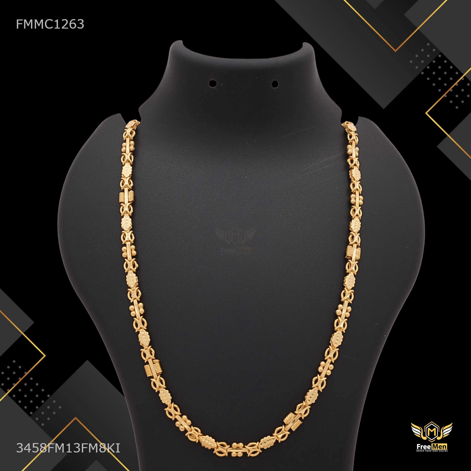 Spring Pipe with Shini Leaf Chain for Man - FMMC1263 Creative Look