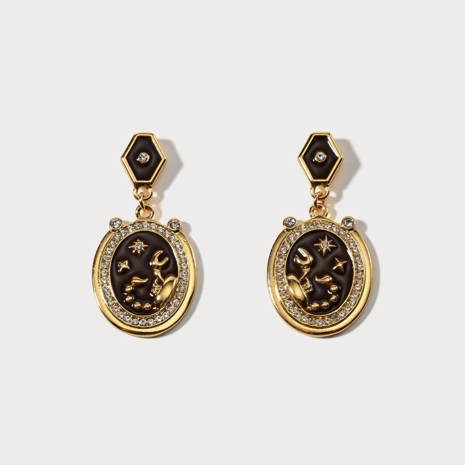 Lightweight Element Scorpio Enamel Earrings