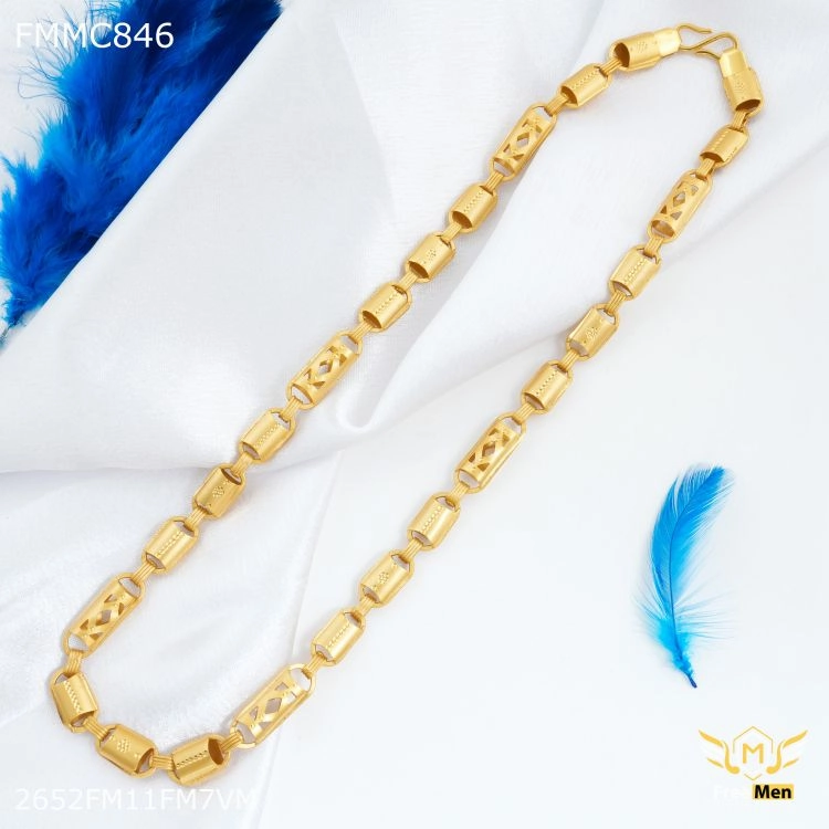 Daily Essentials Polished Form Freemen Long x Dimond cut with Nawabi Chain for Man - FMMC846