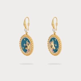 Taurus Enamel Earrings Bohemian Piece