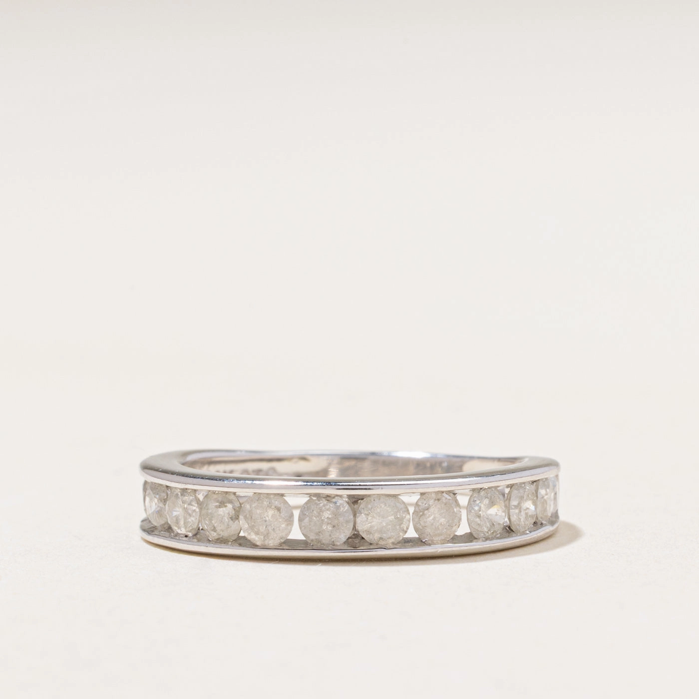 Unique Ornament Semi Eternity Channel Set Diamond Band | 1.00ctw | SZ 7.25