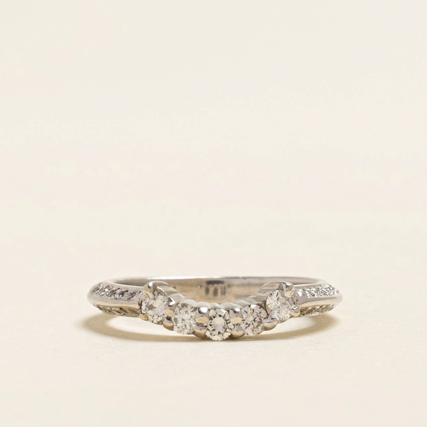 Semi Eternity Diamond Contour Ring | 0.48ctw | SZ 4.25 Refined Contour Delicate Vibe