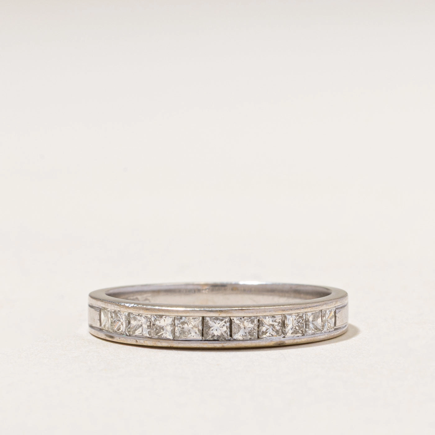 Semi Eternity Princess Cut Diamond Band | 0.52ctw | 2.40mm | SZ 7.5 Office Chic