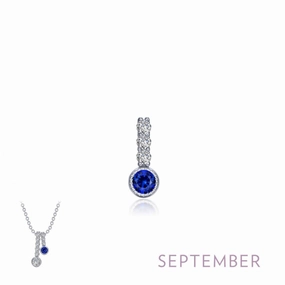 September Birthstone Love Pendant Vibrant Look