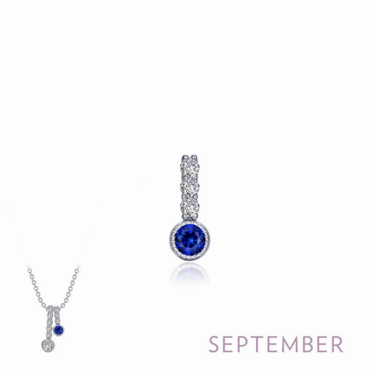 September Birthstone Love Pendant Vibrant Look