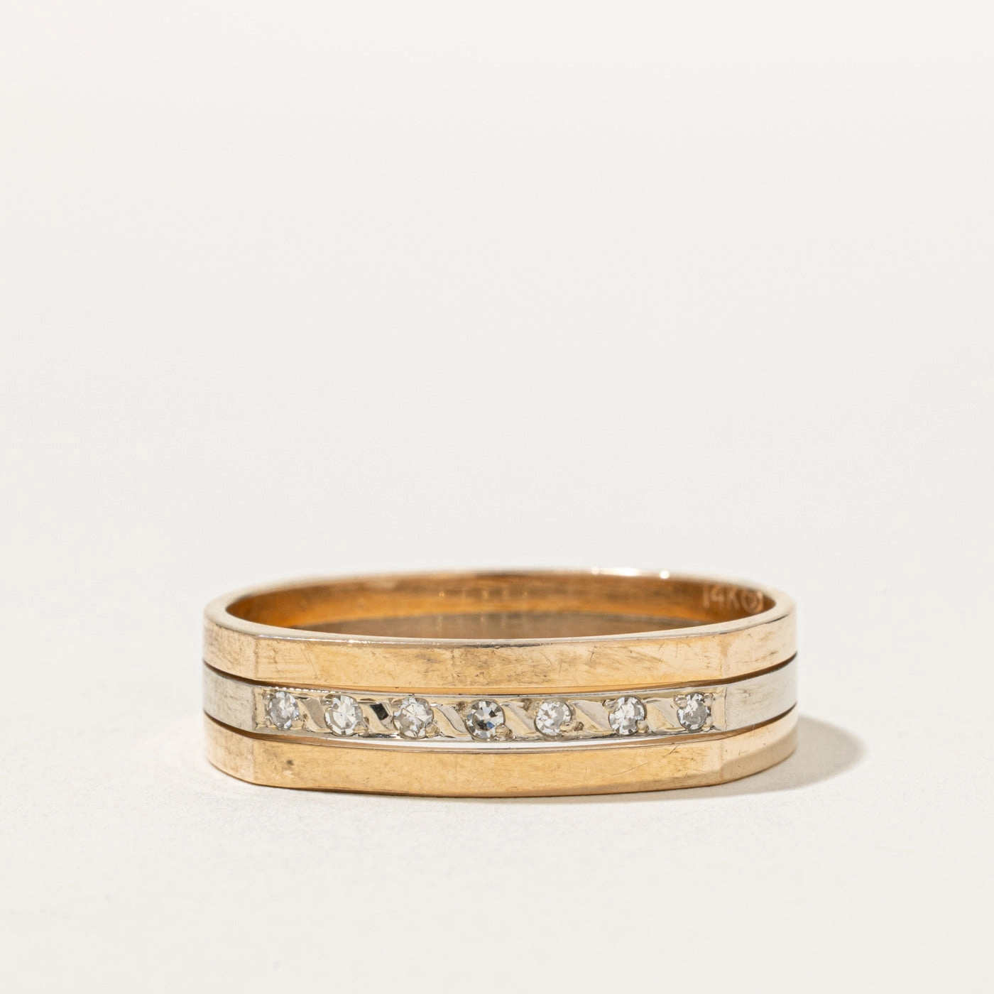 Gleaming Detail Seven Stone Diamond Band | 0.11ctw | SZ 14