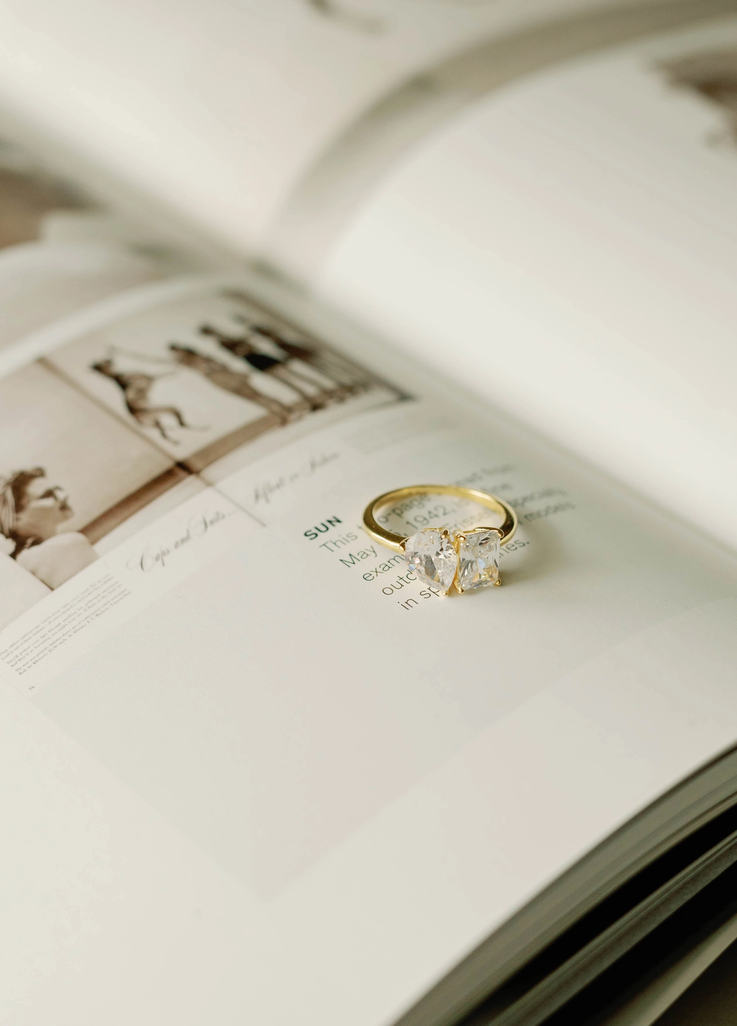 Everyday Shine Pear & Emerald Duo Ring