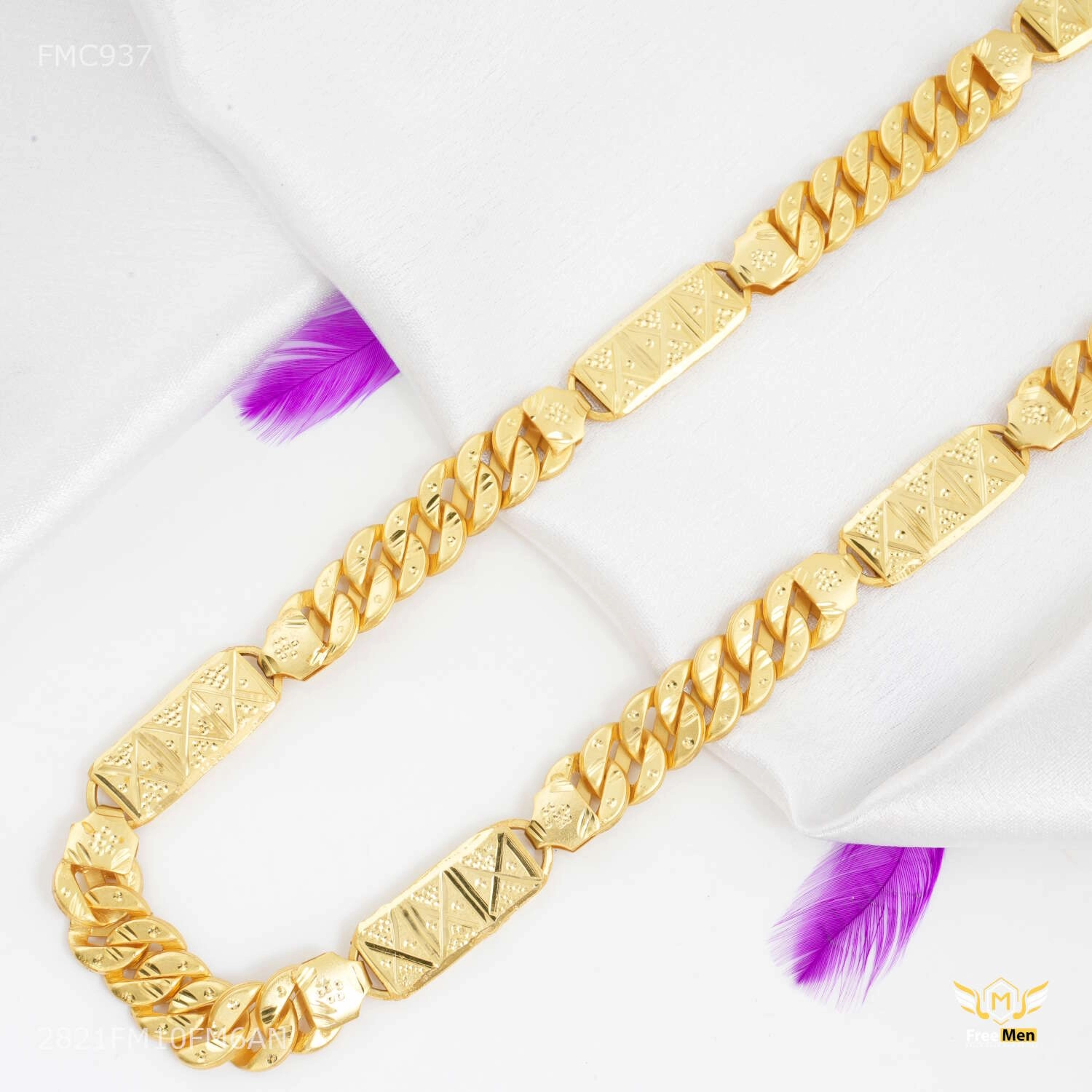 Vibrant Jewelry Shine Long Nawabi with Pokel Chain for Man - FMC937