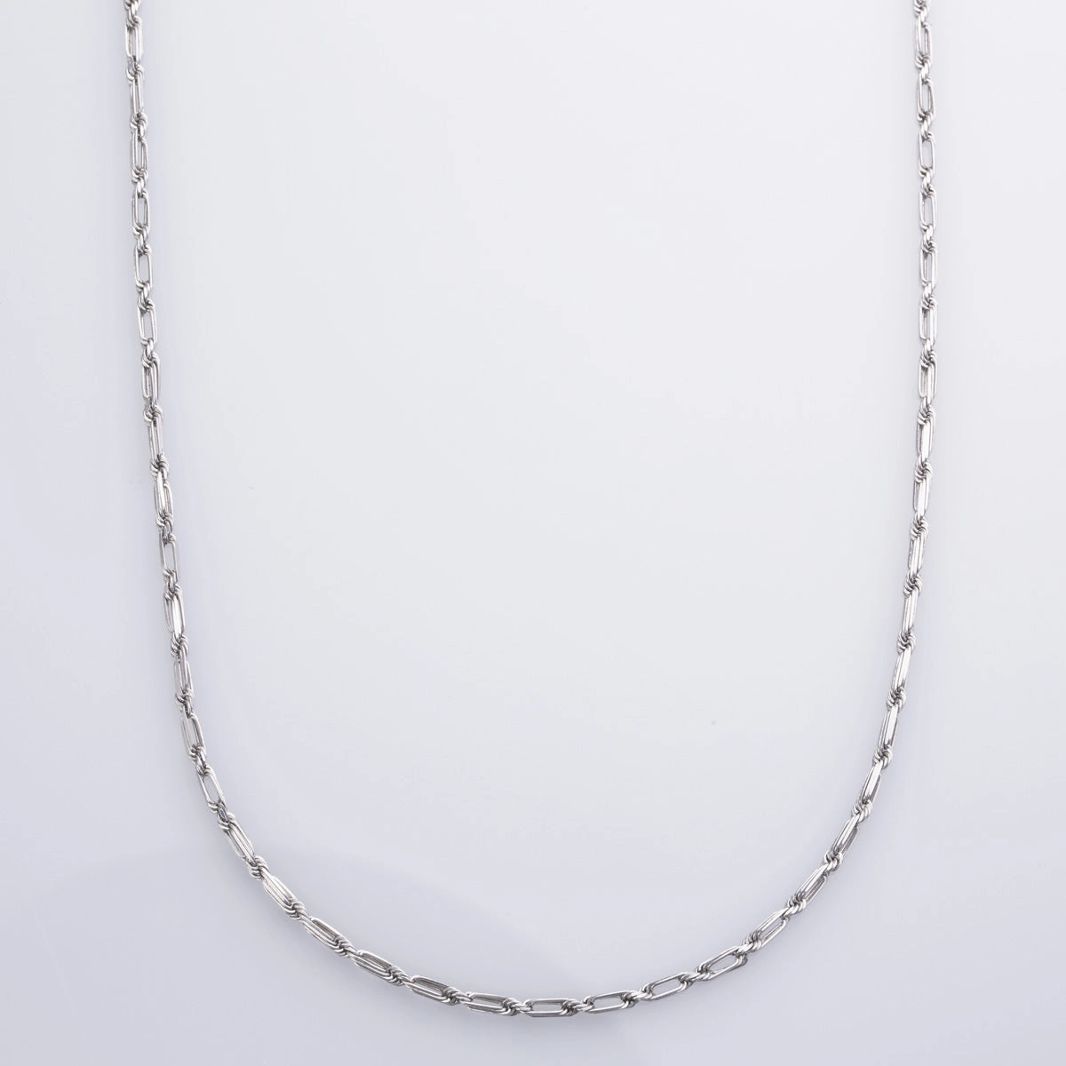 Graduation Day Distinctive Highlight 14k White Gold Link Chain | 18" |