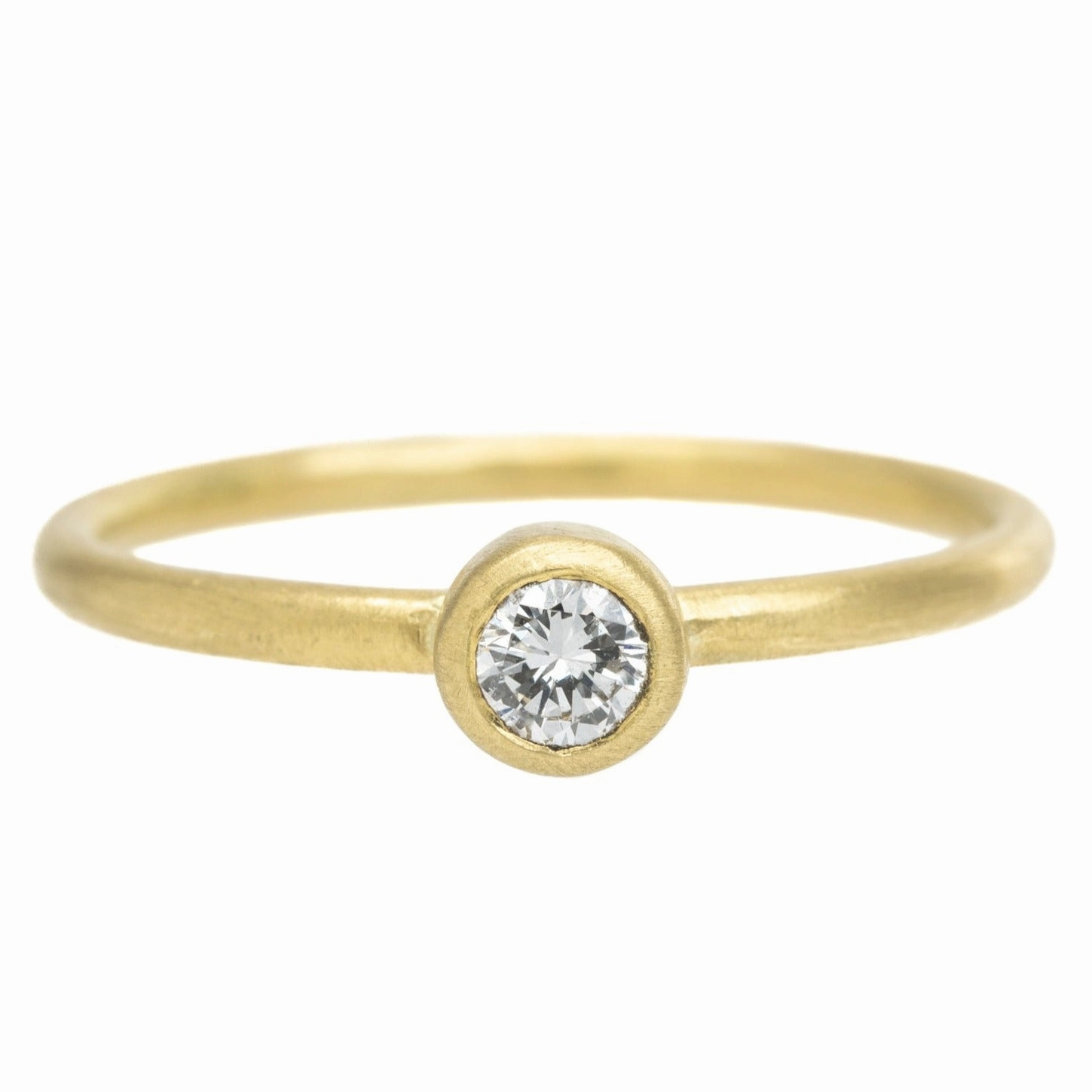 Shine On Diamond Ring - 18ky Gold   VS Reclaimed Diamonds 3.5mm Stylish pieces