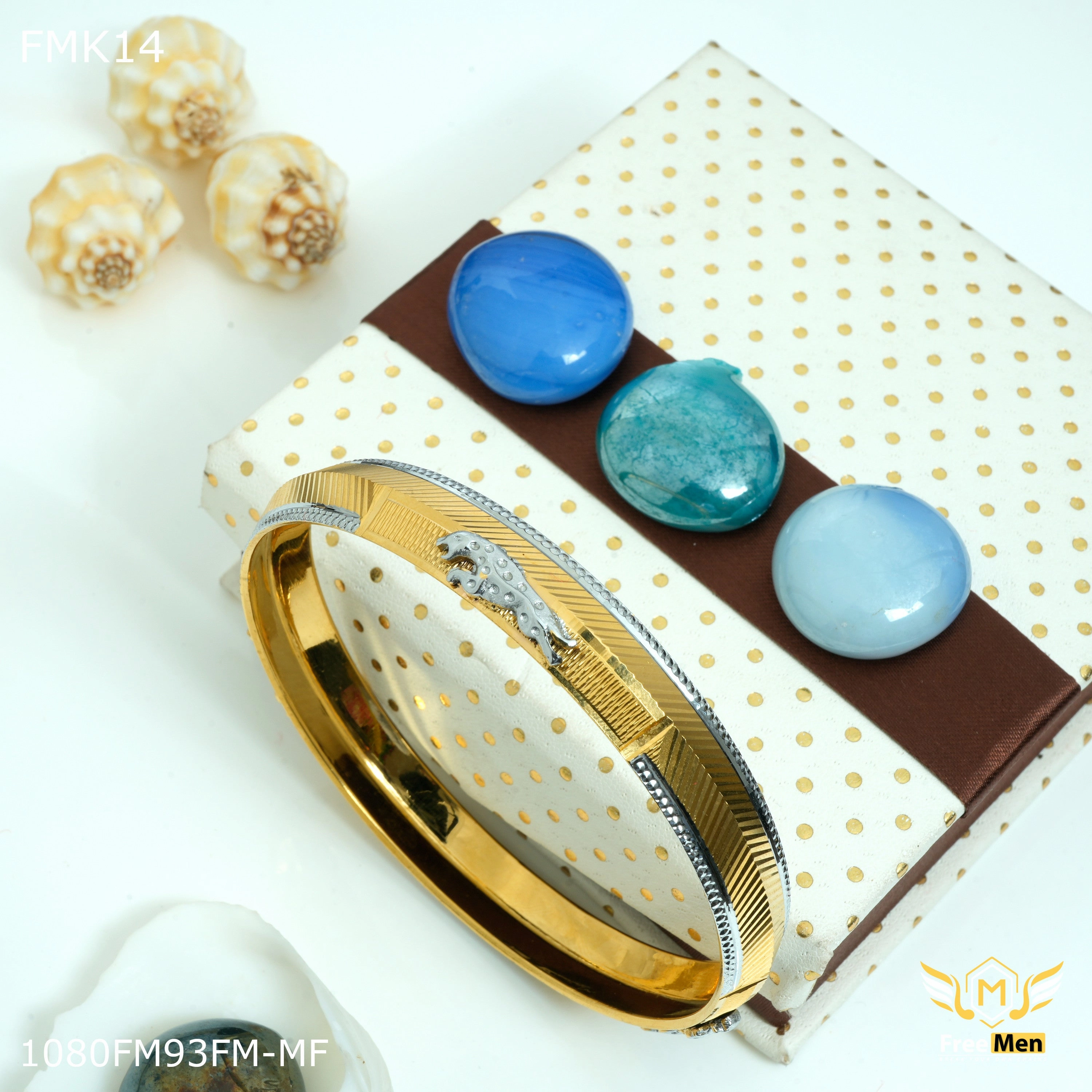 Freemen Runig Jaguar with Rhodium golden Kada  - FMK14 Fashion Trend