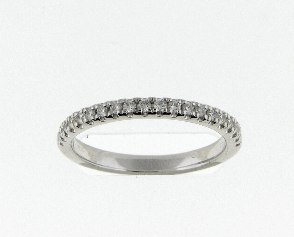 Classic Craft Bremer Jewelry Half Anniversary Diamond Wedding Ring in 14K White Gold (0.25ctw)