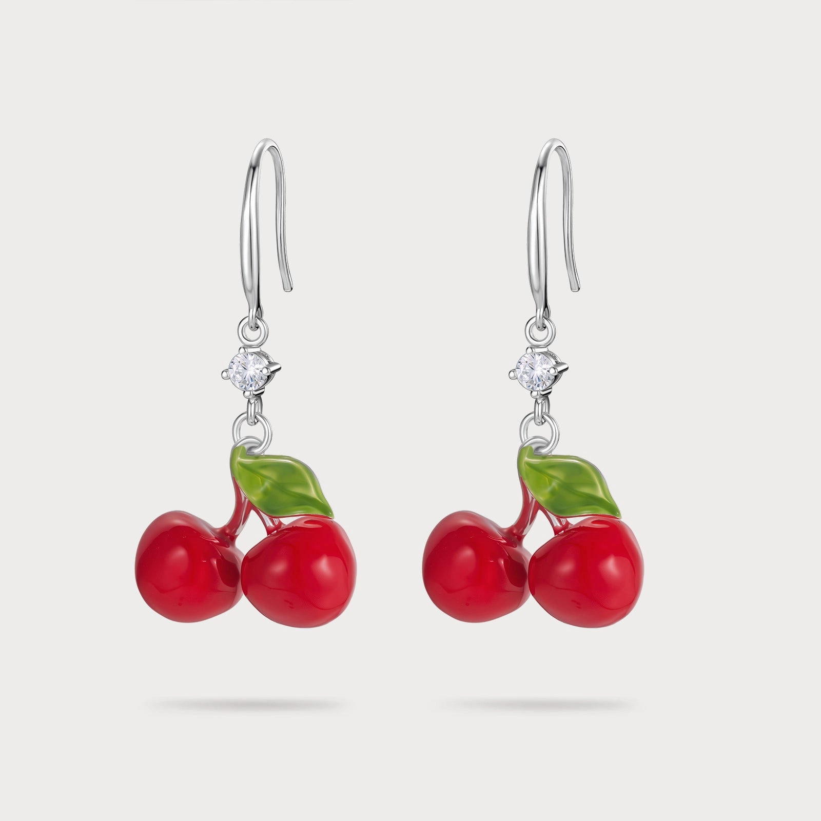 Silver Cherry Earrings Lightweight Element Stunning Product
