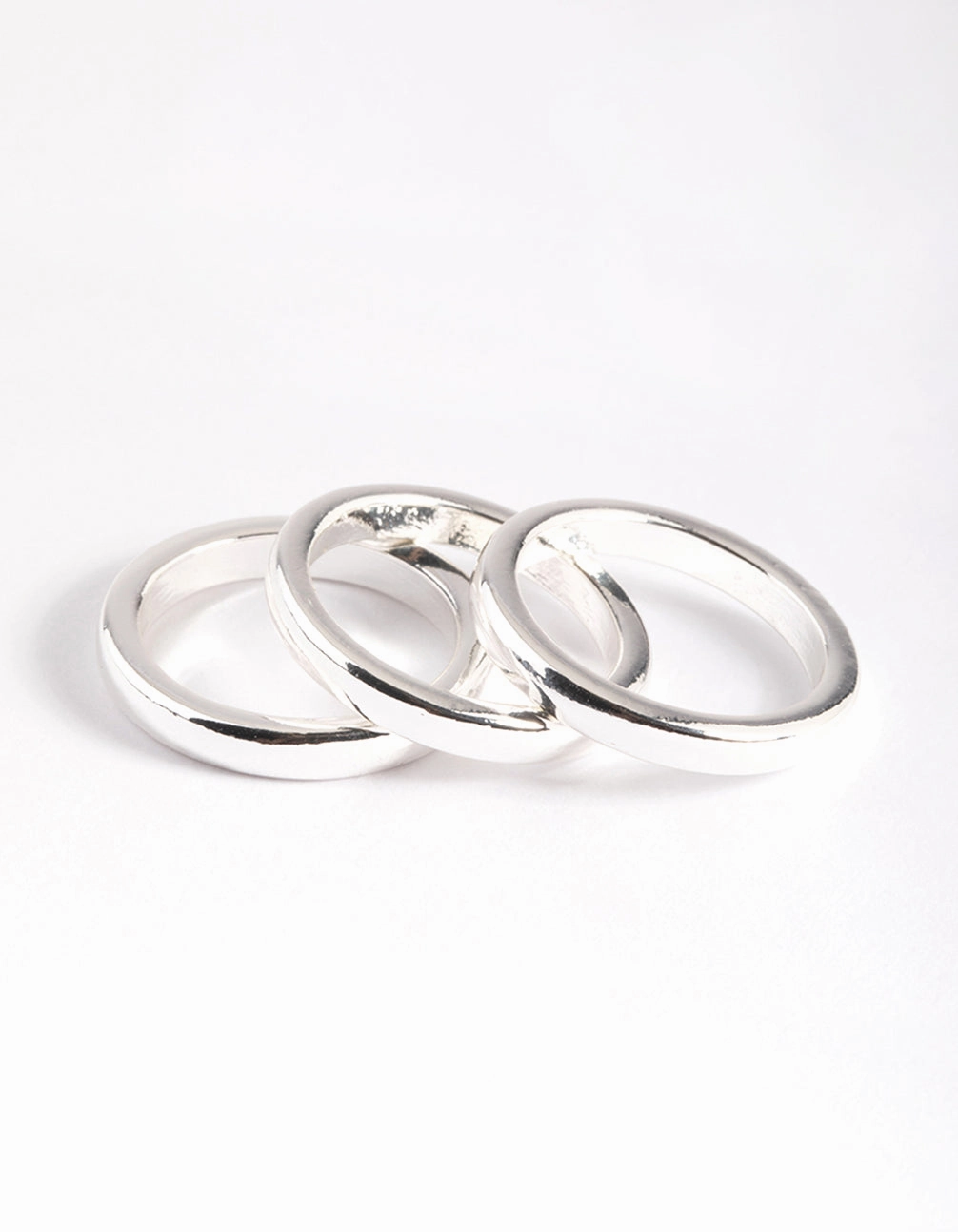 Silver Plated Triple 3mm Band Ring Vivid Charm feminine grace