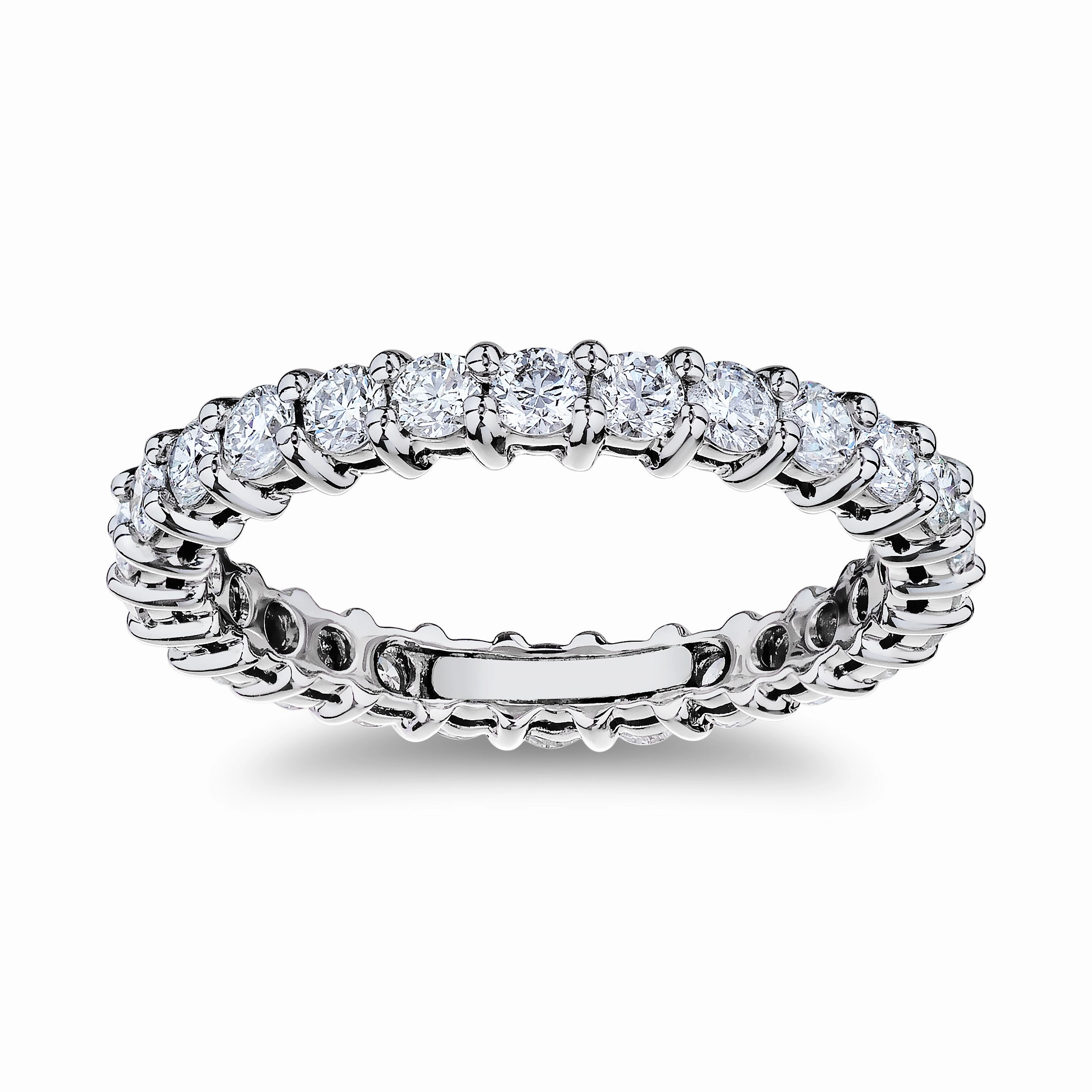 Bremer Jewelry Eternity Diamond Wedding Ring in Platinum (1.50ctw) Graceful Edge
