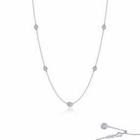 Lafonn Bezel Station Necklace, 20" Fine finishing