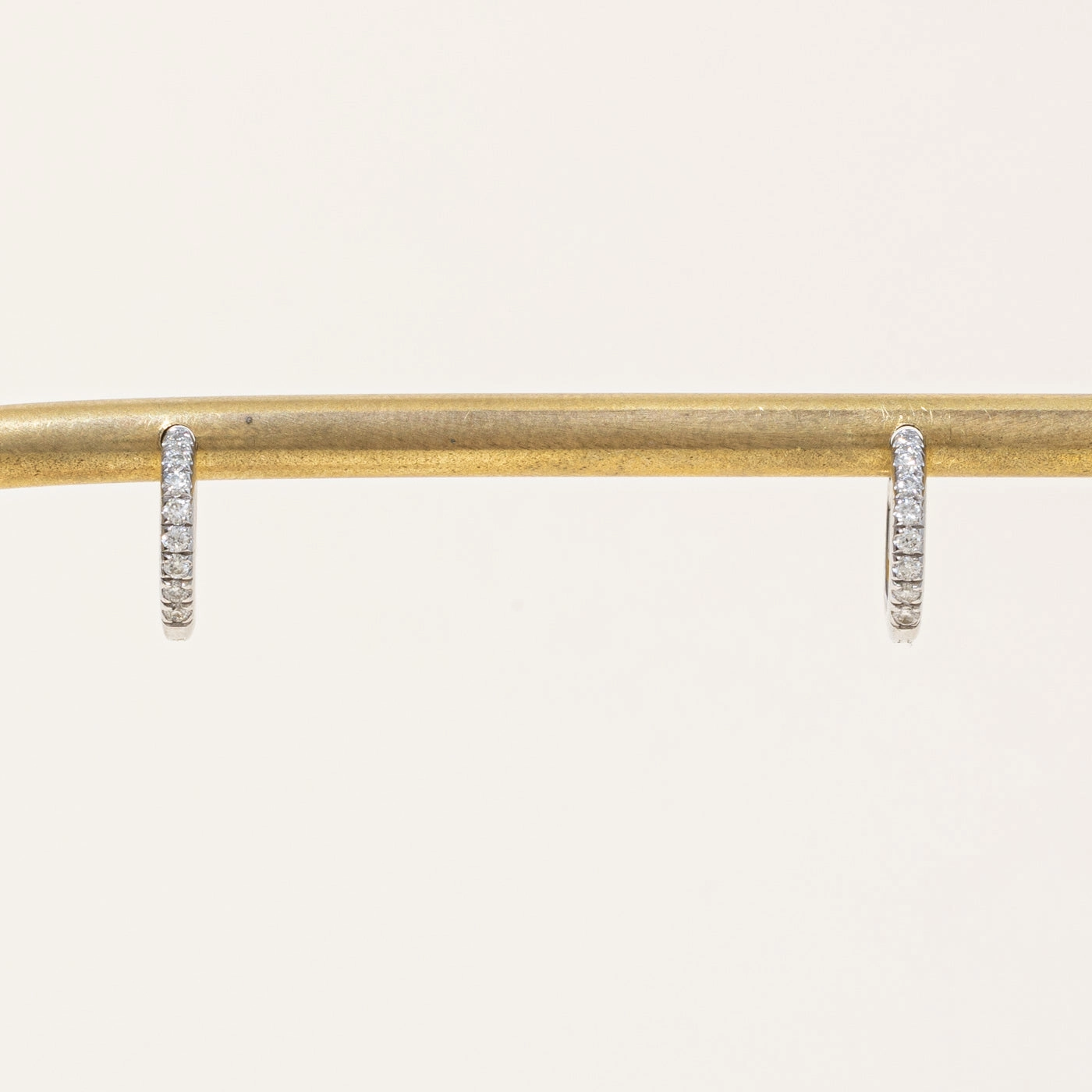 '100 Ways' Diamond Huggie Earrings 10mm | 0.125ctw | Night Accent