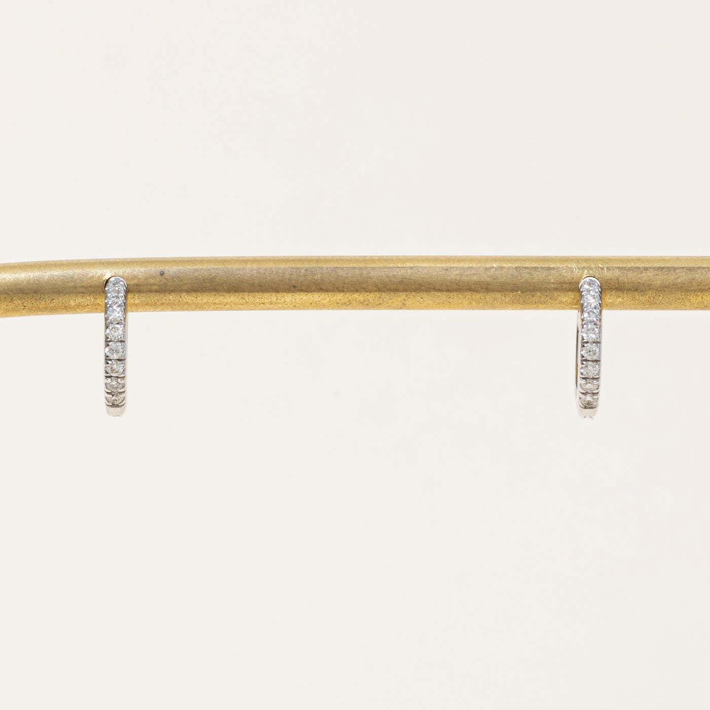 Fashion Focus Elegant Line '100 Ways' Diamond Huggie Earrings 10mm | 0.125ctw |