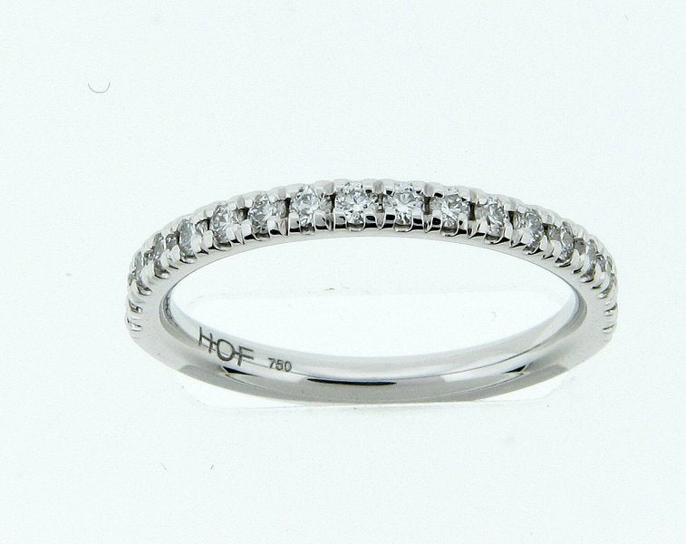 Hearts On Fire Acclaim Half Anniversary Diamond Wedding Ring in 18K White Gold (0.34ctw) Daytime Style Hypoallergenic Symbol